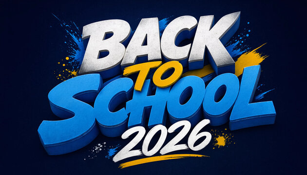 Back To School 2026 Text Effect Featuring Creative Educational Typography Design