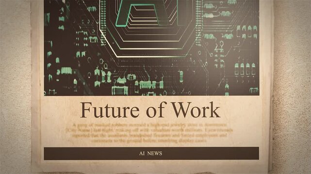 AI Reshaping the Future of Work Newspaper Style Headline Titles new Style