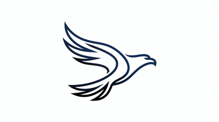 Naklejka premium Abstract Monoline Eagle Flight Logo Design