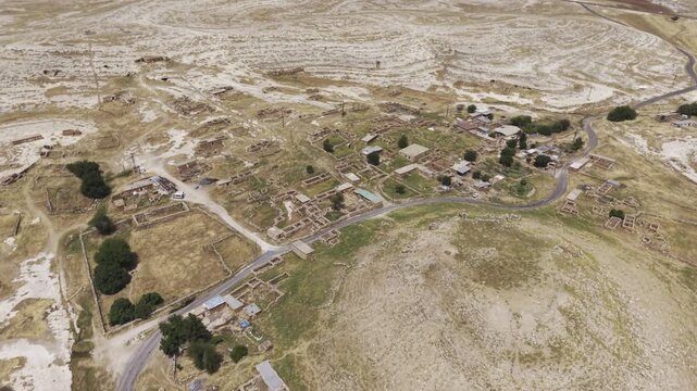 Cinematic Drone Flight Over Sogmatar Ancient City in Sanliurfa, Turkiye &ndash; Sacred Mesopotamian Archaeological Landscape from Above