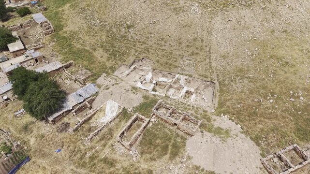 Cinematic Drone Flight Over Sogmatar Ancient City in Sanliurfa, Turkiye &ndash; Sacred Mesopotamian Archaeological Landscape from Above