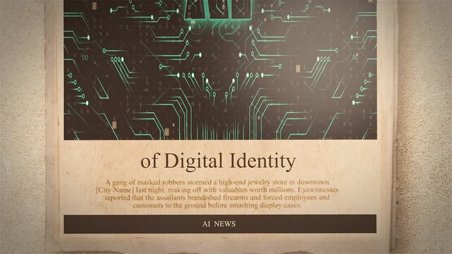 AI and the Future of Digital Identity Newspaper Style Headline Titles new Style
