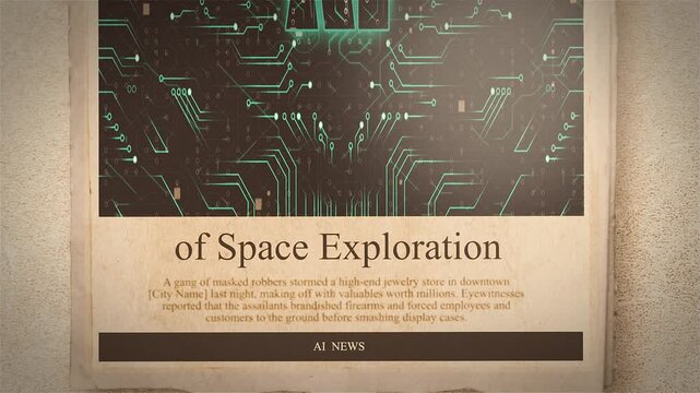 AI and the Future of Space Exploration Newspaper Style Headline Titles new Style