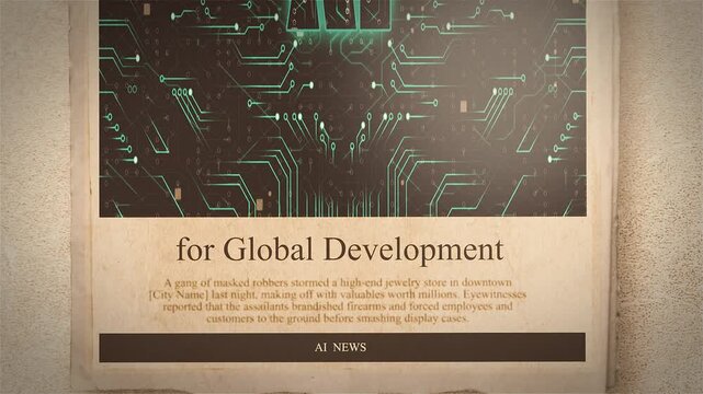AI as a Tool for Global Development Newspaper Style Headline Titles new Style