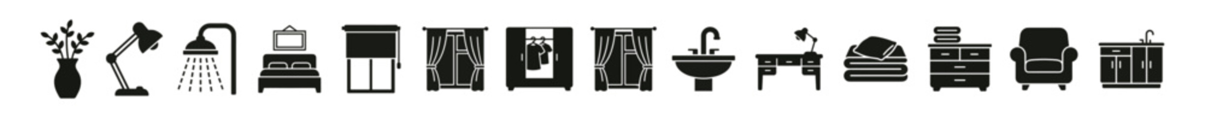 Black and white magic hat with magic wand and sparkles icon set on transparent background © Артур Дацко