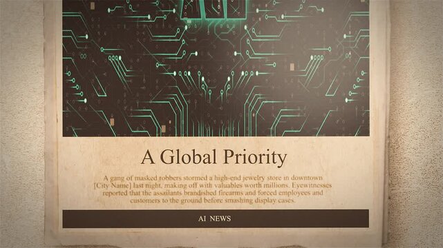 AI Education A Global Priority Newspaper Style Headline Titles new Style