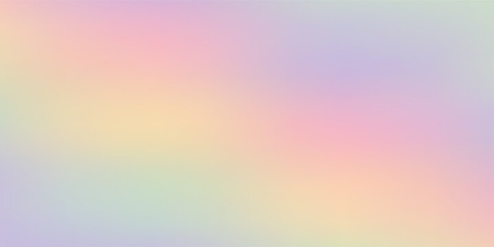 Orange, yellow, purple and white rainbow abstract gradient stock vector background. Iridescent holographic art texture. Applicable for poster, flyer, brochure, banner, website and graphic design