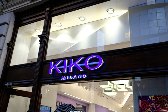 Belgrade, Serbia &ndash; July 1, 2026 &ndash; KIKO Milano store sign with brand logo on main store facade