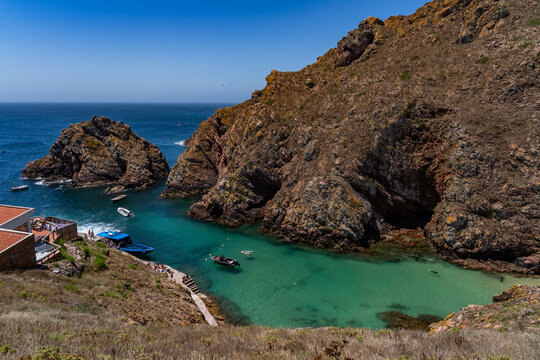 taking a day ferry trip to Berlunga Island, Portugal
