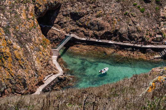 taking a day ferry trip to Berlunga Island, Portugal