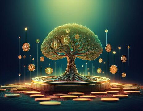 digital tree growth with digital coins