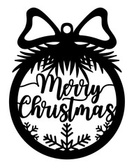 Fototapeta premium Christmas decor, a Christmas tree ornament with the inscription 