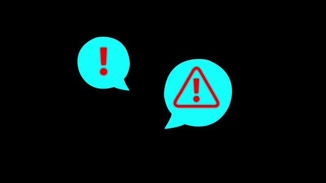 Cybersecurity threat from fake email and SMS alerts, with red warning icons indicating phishing messages, identity theft risk, and online fraud targeting. 4k video