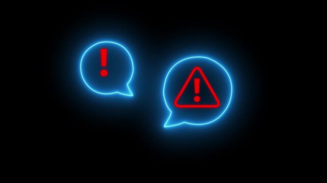 Cybersecurity threat from fake email and SMS alerts, with red warning icons indicating phishing messages, identity theft risk, and online fraud targeting. 4k video