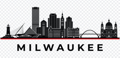 Milwaukee city skyline silhouette vector illustration © MDShakiburRahman
