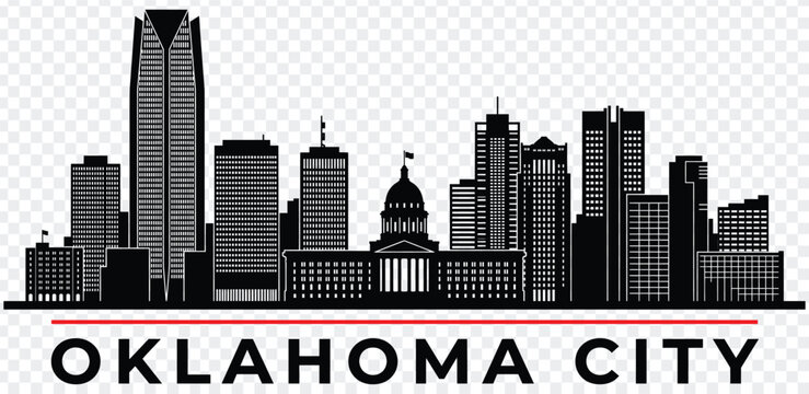 Oklahoma city skyline silhouette