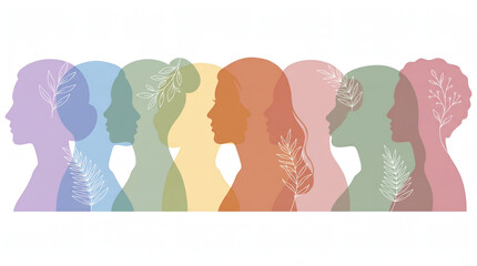 Fototapeta premium World Population Day Diverse People Unity Vector Illustration