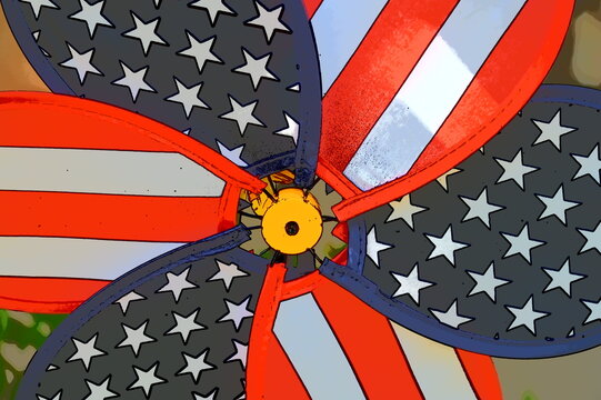 American Flag Pinwheel