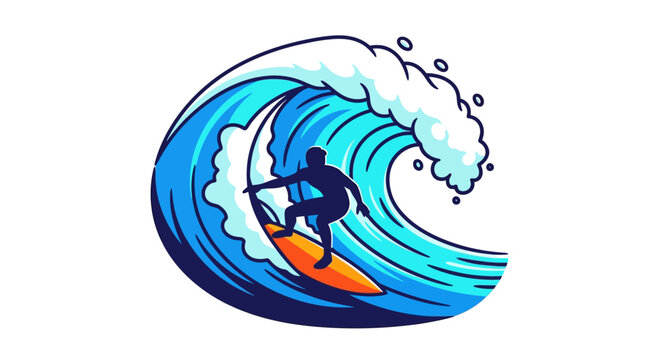 Man surfing on a wave board.