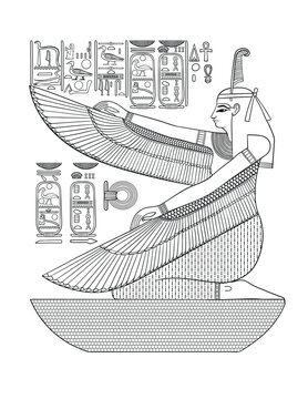 EGYPTIAN GODS maat illustration