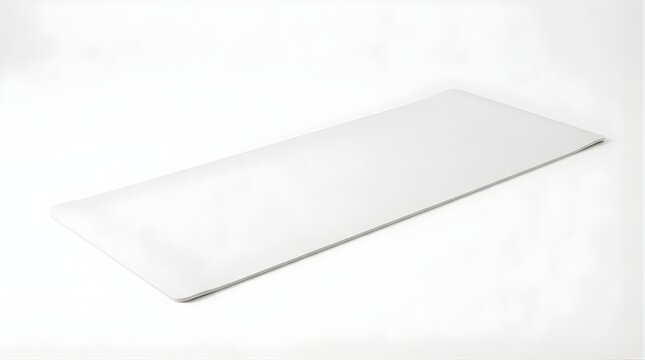 Isolated rectangular white corrugated plastic board for signage, display, packaging, lightweight durable material structure