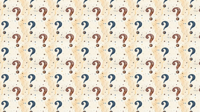 Question mark pattern illustration a curious design