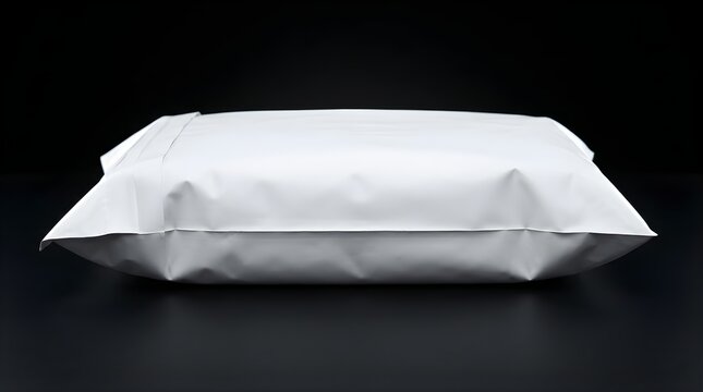 side view of white padded mailing envelope or shipping poly mailer bag for postage delivery and ecommerce logistics