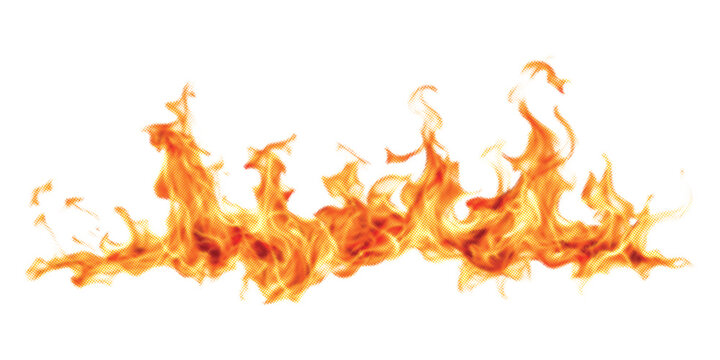Fire flame vector transparent background isolated realistic fiery effect blazing burn glow.