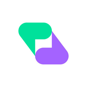Letter S or PD chat bubble logo template