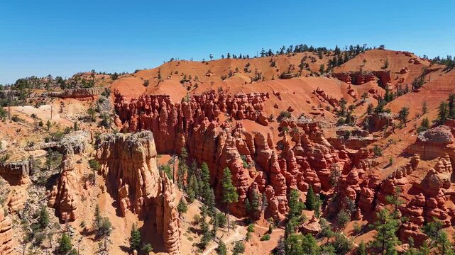 Dixie National Forest Near Bryce Canyon, Aerial Views,  Red Rocks, Geological Formations and Hoodoos 