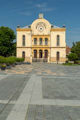 Fototapeta premium Pecs Synagogue building with historic religious architecture in Hungary