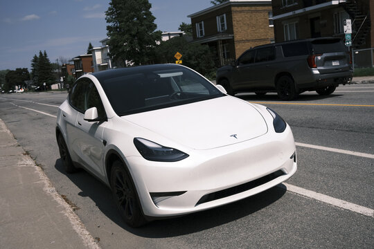 Logo d'une voiture &eacute;lectrique Tesla.	