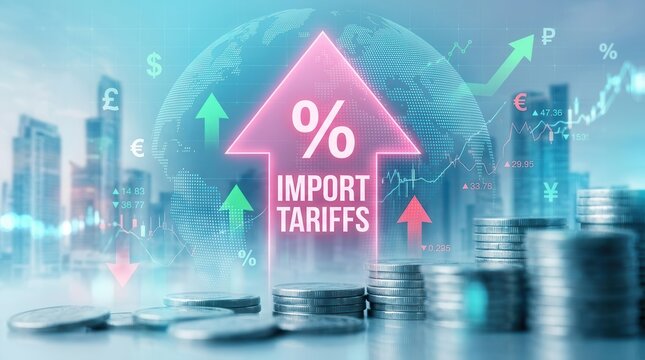 Rising import tariffs creating economic pressure on global trade systems.