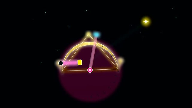 a glowing digital pointer tracks golden stars across nautical charts reflecting an ethereal odyssey that honors historical columbus day navigation themes through vibrant neon light patterns