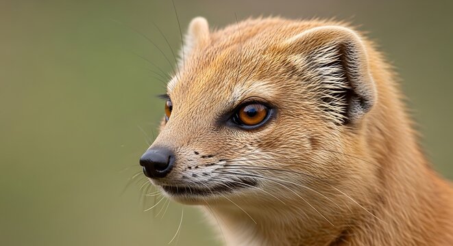Close-up of a fennec fox head.