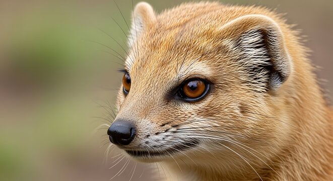 Close-up of a fennec fox head.