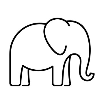 elephant line icon