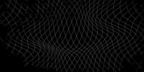 Net texture pattern on black background. Net texture pattern for backdrop and wallpaper. Realistic net pattern with black squares. Geometric background, vector illustration © Ismatil