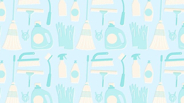 Cleaning Background Loop - blue