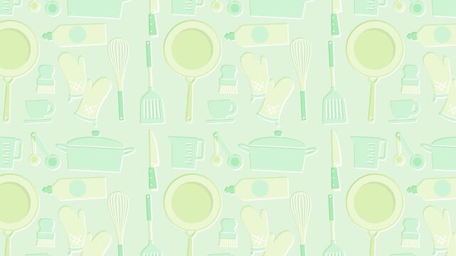 Kitchen Background Loop - green