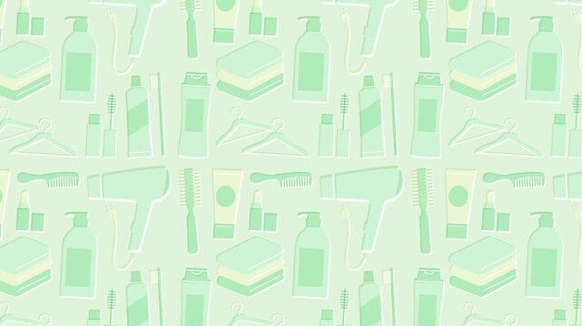 Bathroom Beauty Background Loop - green