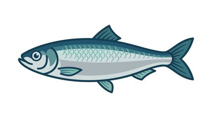 Fototapeta premium Illustration of a Herring Fish, Seafood, Aquatic Animal, Marine Life