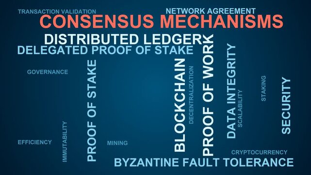 Consensus Mechanisms Word Cloud