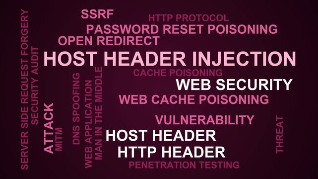 Host Header Injection Word Cloud