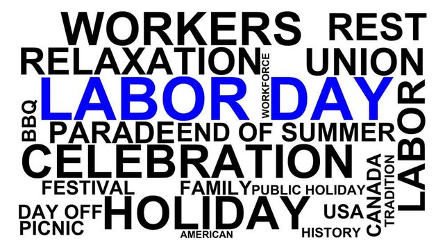 Labor Day Word Cloud