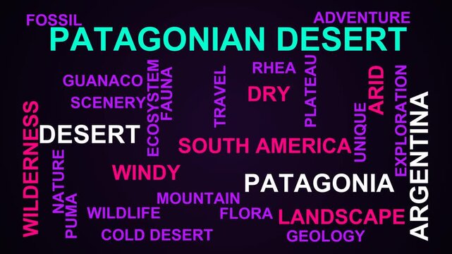 Patagonian Desert Word Cloud