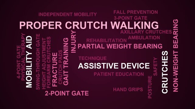 Proper Crutch Walking Word Cloud