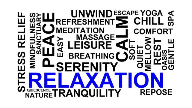 Relaxation Word Cloud