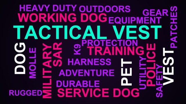 Tactical Vest Word Cloud