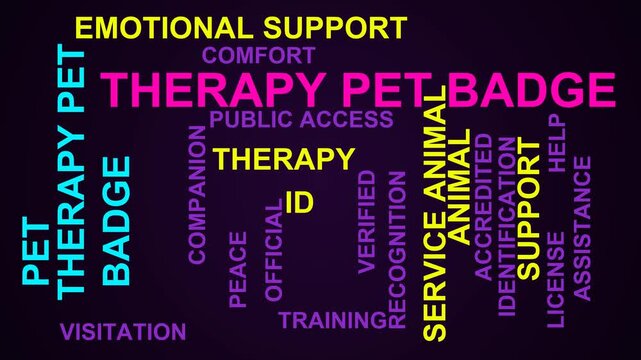 Therapy Pet Badge Word Cloud